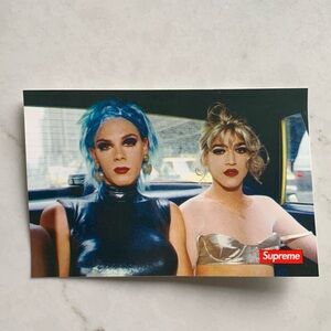Supreme S/S 2018 Nan Goldin Misty and Jimmy Paulette Sticker